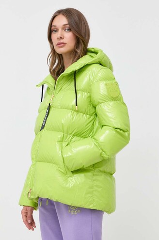 ジャケット PINKO Women Jackets 105017 A2I9S1C Green Kurtka Pinko Oversize Puchowa Zielona - EGO IST IN