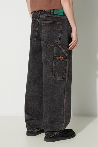 [SOMEWHERE BUTTER]★25SS★韓国人気★Washing Half Denim Pants 14oz Denim W-Knee EASY Baggy Pants (DIXIE LUMBER Remake) PRO