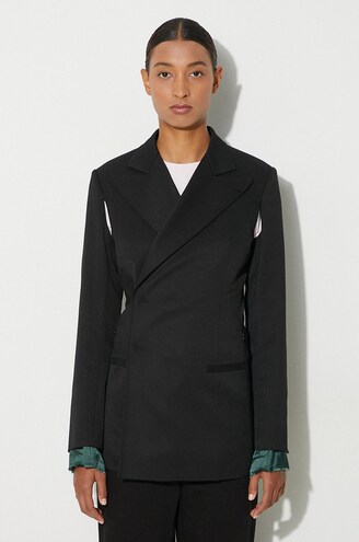 MM6 Maison Margiela wool blend blazer black color smooth