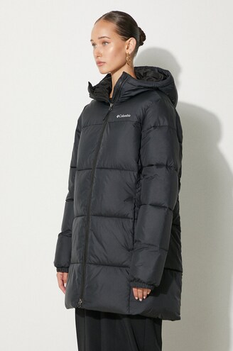 Columbia jacket Puffect II Mid women's black color 2088471 at PRM US
