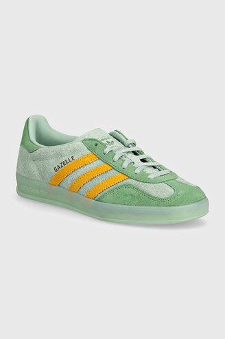 adidas gazelle silver green womens adidas Gazelle Spikeless Golf Shoes - Women's - Preloved Teal / Clear Sky / Gum