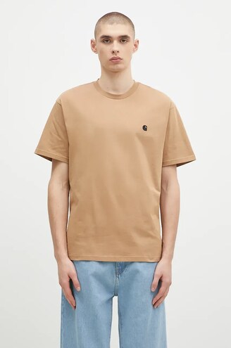 Carhartt WIP cotton t-shirt S/S Madison men's green color