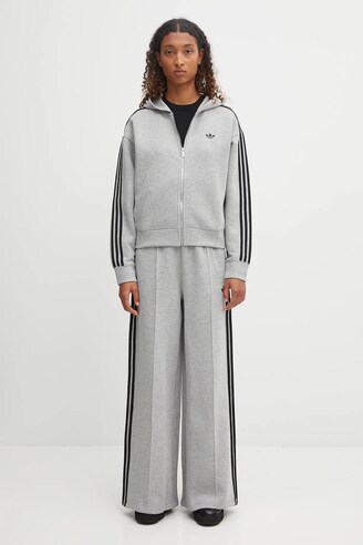 adidas ジャージ　W.GERMANY adidas Originals sweatshirt Spacer 3S Fz gray color hooded with an