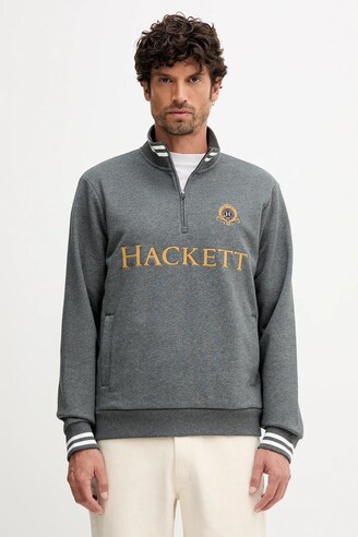Hackett London GMD Maglia Uomo In Merino E Seta - Design Moderno - Vestibilità Comoda - 5