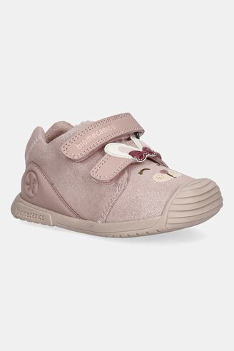 Scarpe Biomecanics 251131 Per Bambine – Rosa Con Dettagli Argento E Chiusura VELCRO