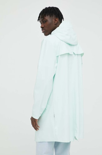 Rains long jacket clearance green