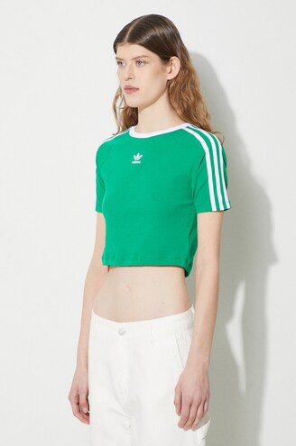 [ADIDAS] W 3S BABY TEE クロップ★JC6365 adidas 3-Stripes Baby Tee - Purple | adidas Finland