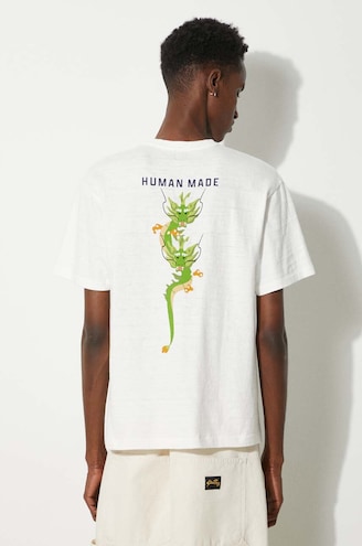 Tシャツ・カットソー Marithe W NATURE GRAPHIC RECYCLE TEE white Human Made cotton t-shirt Graphic PRM EU