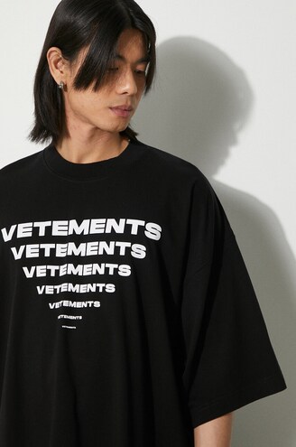 VETEMENTS cotton t-shirt Pyramid Logo PRM EU