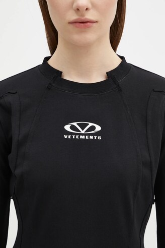 VETEMENTS♡ OVAL LOGO CUT-UP LONGSLEEVE VETEMENTS longsleeve shirt Oval Logo Cut-Up PRM EU