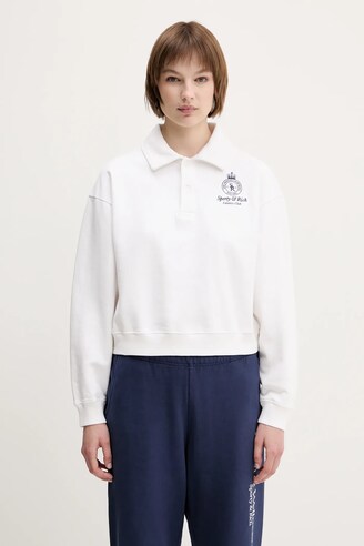 その他 Sporty & Rich SWEATSHIRT WITH LOGO (CR952TA_TAHITI/WHITE) Sporty & Rich SWEATSHIRT WITH LOGO (CR952TA_TAHITI/WHITE