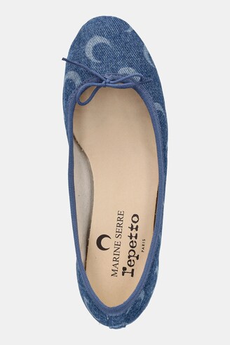 靴/バッグ Marine Serre x Repetto Moon Print Denim Ballet Flats 36 Camille Lune Marine Serre Classic Blue Horizon | Repetto