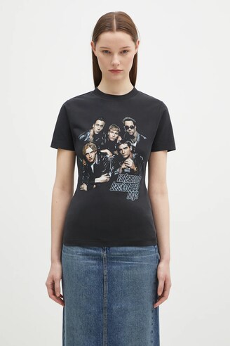 【VETEMENTS】ブラック Backstreet Boys オーバーサイズ Tシャツ VETEMENTS Backstreet Boys Oversized T-shirt in Black | FWRD