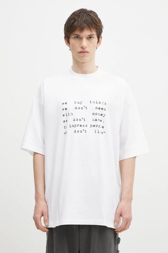 Tシャツ・カットソー VETEMENTS Men Tops 411857 UA66TR765W1000 WHITE SS25-TSU00K-00X_F1_PRM.webp?v=