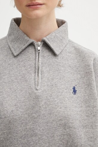 Polo Ralph Lauren sweatshirt ARCTIC FLEECE gray color smooth