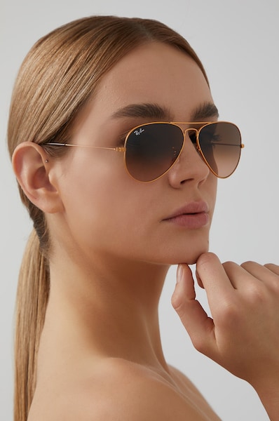 Ray-Ban слънчеви очила дамски златни