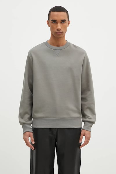Βαμβακερή μπλούζα A.P.C. Sweat Duck χρώμα: γκρι F3COGAW-M27771 KHAKI