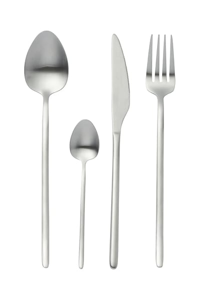 Komplet pribora za jelo za 4 osobe J-Line 24-pack boja: siva