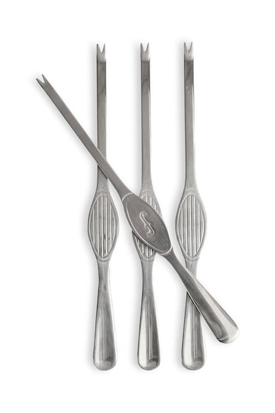 Set noževa za školjke Sagaform Sivan 4-pack boja: siva