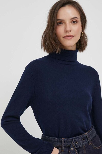 Вовняний светр United Colors of Benetton колір синій
