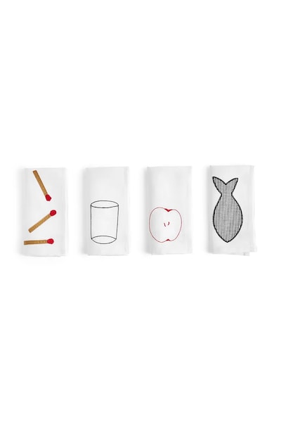 Набір серветок HAY Sobremesa 45 x 45 cm 4-pack колір білий