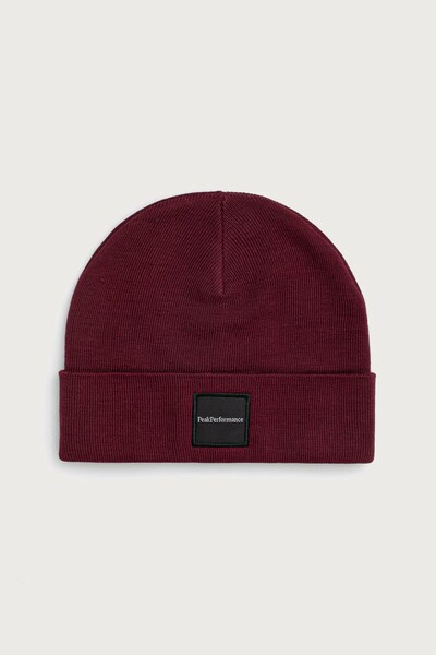 Шапка beanie з вовною Peak Performance Switch колір коричневий