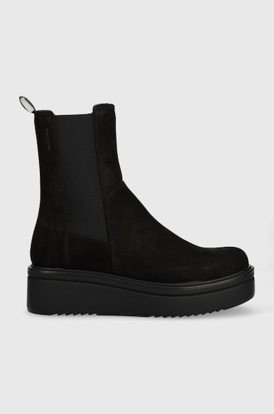 Kožne gležnjače Vagabond Shoemakers Tara za žene, boja: crna, s platformom