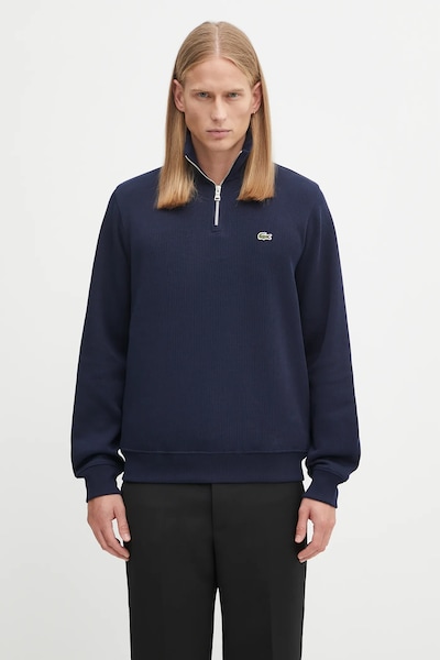 Βαμβακερό πουλόβερ Lacoste χρώμα: ναυτικό μπλε