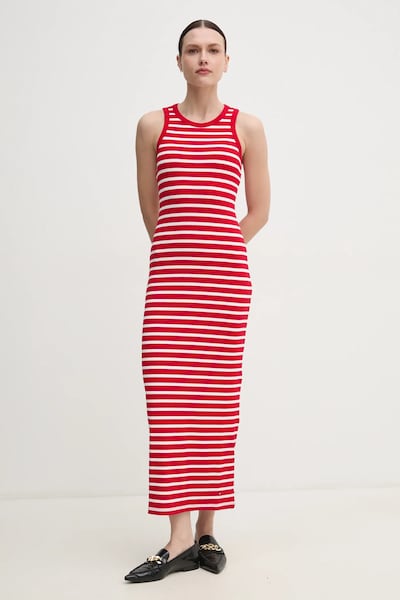 Tommy Hilfiger ruha piros, maxi, testhezálló