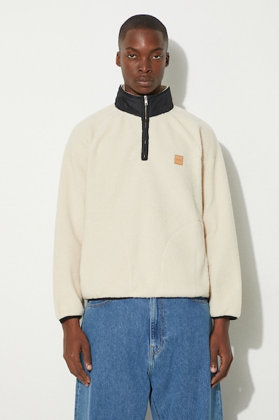 A.P.C. bluza polarowa sweat island kolor beżowy gładka PSAIF.M27845