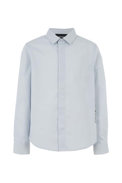 Детска памучна риза Emporio Armani в синьо 6D4CJB 4N8QZ