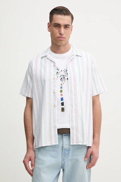 Хлопковая рубашка PS Paul Smith мужская цвет белый regular M2R.695U.P22264
