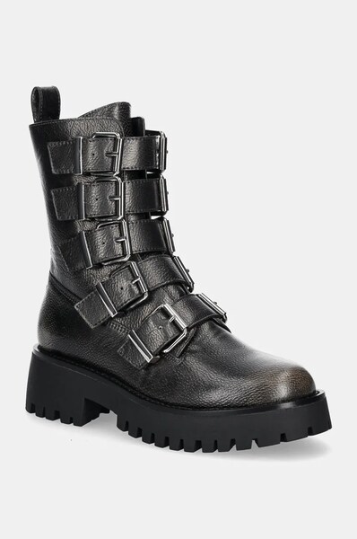 Шкіряні черевики Steve Madden Director колір сірий