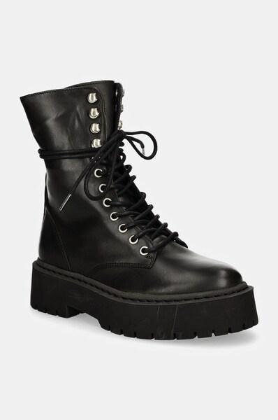 Kožne čizme Steve Madden Skywen za žene, boja: crna, s platformom, SM11003283