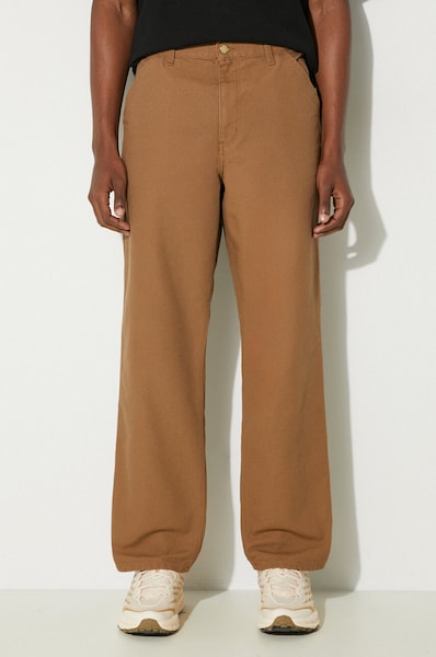 Бавовняні штани Carhartt WIP Simple Pant колір коричневий прямі I031220.HZ02