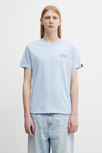 Alpha Industries Signature Backprint tricou din bumbac pentru bărbați albastru 148516