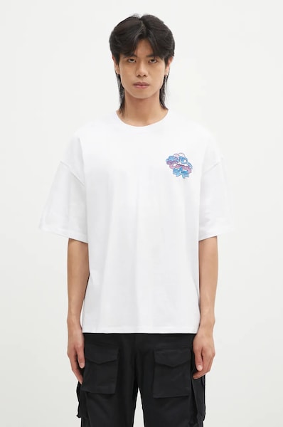Alpha Industries tricou din bumbac Candy Crew barbati, culoarea alb, cu imprimeu, 148509