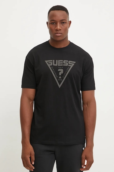 Guess férfi pamut póló AZHA fekete Z4BI02 I3Z14