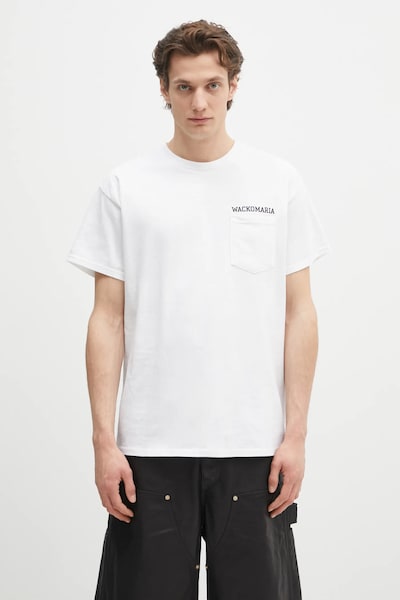 Bavlněné tričko Wacko Maria x Keith Haring pánské, bílá barva, s potiskem, KH.WM.TEE01