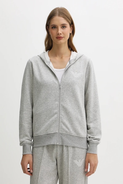 Μπλούζα Emporio Armani Underwear χρώμα: γκρι, με κουκούλα, EW000392 AF15356