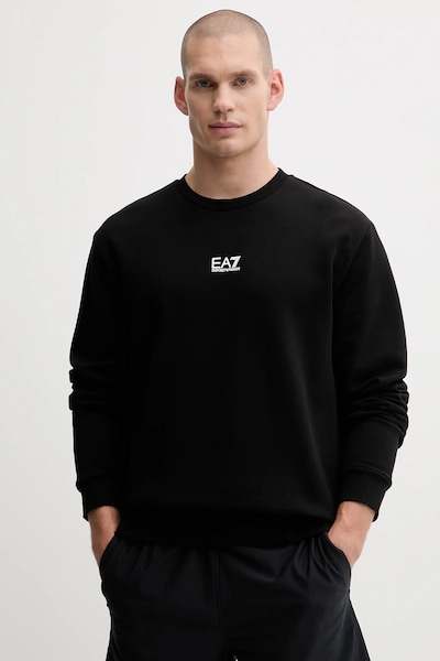 EA7 Emporio Armani μπλούζα ανδρική με βαμβάκι μαύρη PJVTZ.8NPM34