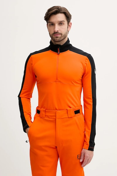 Αθλητική μπλούζα EA7 Emporio Armani χρώμα: πορτοκαλί, AF14634.7M000470