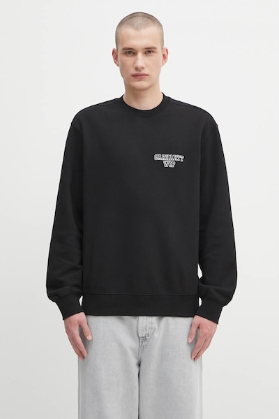 Carhartt WIP cotton sweatshirt Alumni black color smooth I035190.89XX