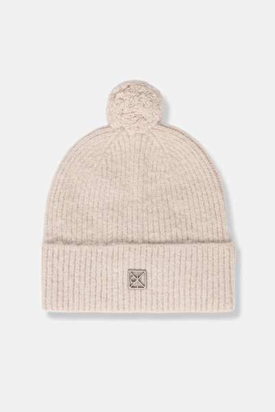 Calvin Klein cappello con lana colore beige LV04D8067G