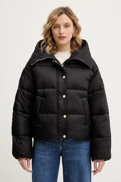 Jakna Pinko boja: smeđa, za zimu, oversize, 105656 A2TF