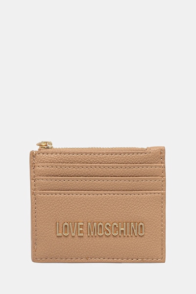 Πορτοφόλι Love Moschino χρώμα: μπεζ, JC5704PP1NLD0104