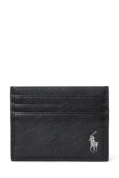 Δερμάτινη θήκη για κάρτες Polo Ralph Lauren χρώμα: μαύρο, 405931677