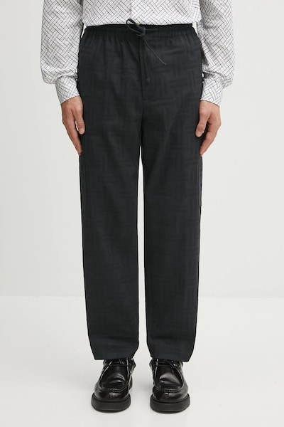 Брюки Kenzo Weave Cargo Jogpant цвет чёрный прямые FF65PA5019JF