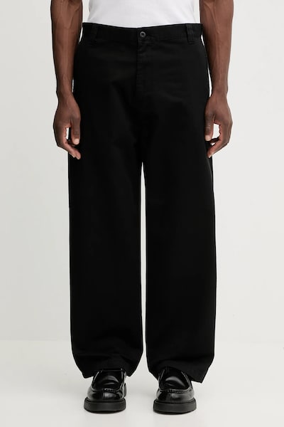 Хлопковые брюки Carhartt WIP Brady Pant цвет чёрный прямые I035655.8906