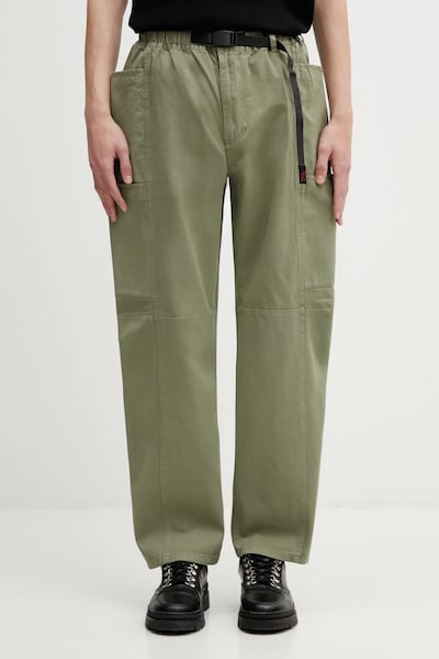 Хлопковые брюки Gramicci VOYAGER PANT цвет зелёный со шнуровкой G5SM-P086